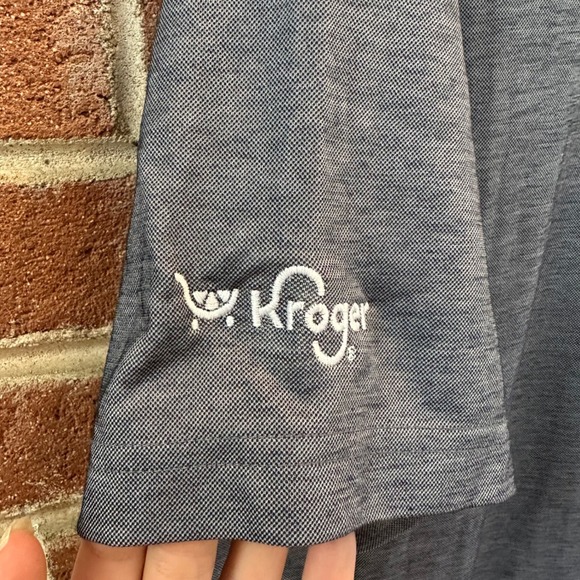 Travis Mathew Polo Kroger Golf Shirt Mens L Short Sleeve Blue Work Casual - Picture 4 of 12